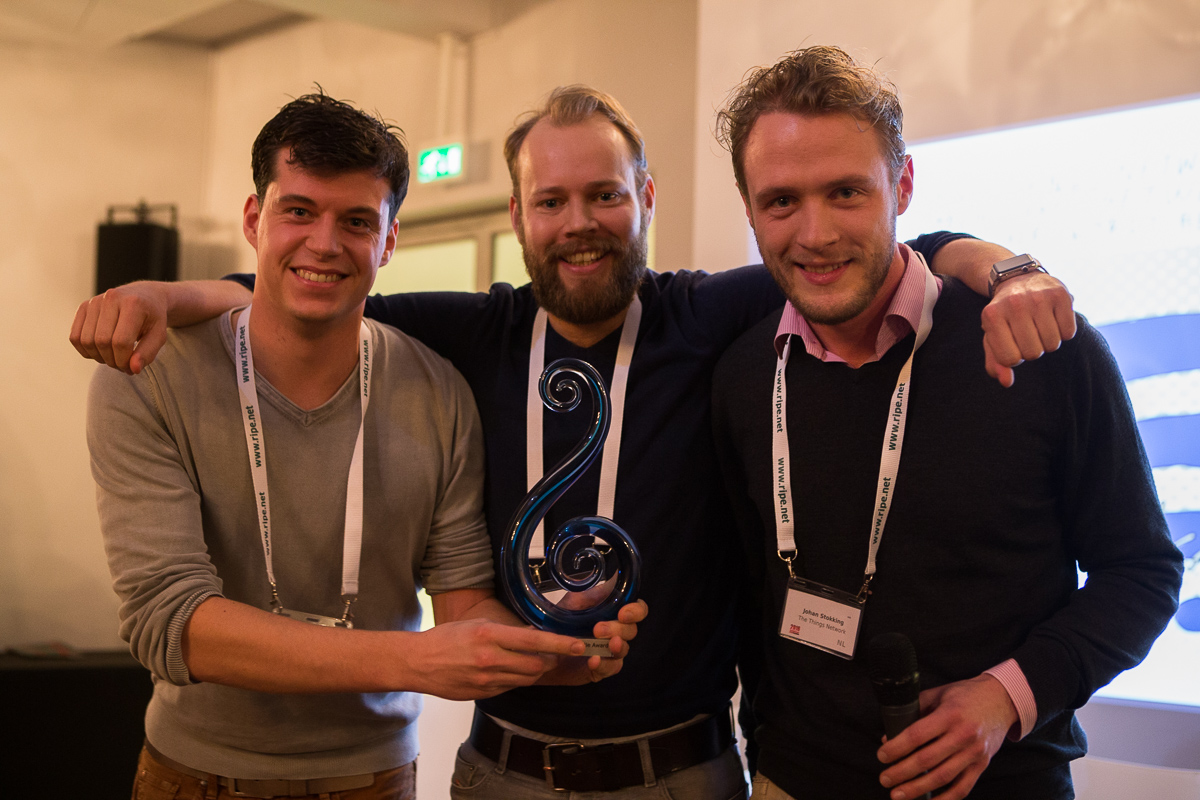 Foto van winnaars Wienke Giezeman, Hylke Visser en Johan Stokking. Bronvermelding: RonBeenen.nl